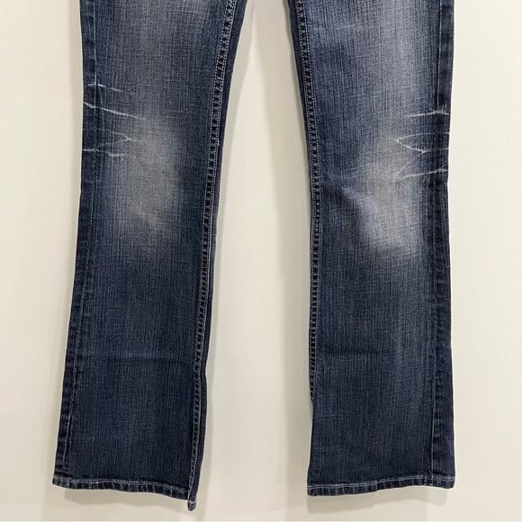 26x30 Miss Me Women's Low Rise Boot Cut Jeans - Dark Blue with Silver Accents - Picture 8 of 13
